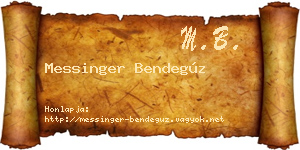 Messinger Bendegúz névjegykártya